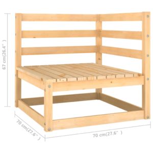 10-dielna záhradná sedacia súprava+podložky, borovicový masív - Image 8