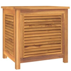 Záhradný úložný box s vreckom 60x50x5 cm masívny teak - Image 2