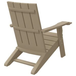 Záhradná stolička Adirondack bledohnedá 75x88,5x89,5cm PP - Image 5