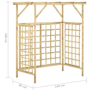 Záhradná pergola pre dva koše impregnovaná borovica - Image 7