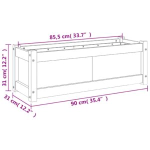 Záhradný kvetináč 90x31x31 cm masívna borovica - Image 11