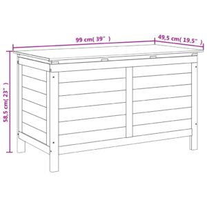 Záhradný úložný box 99x49,5x58,5 cm, jedľový masív - Image 8