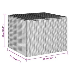 Záhradný úložný box sivý 291 l polyratan - Image 11