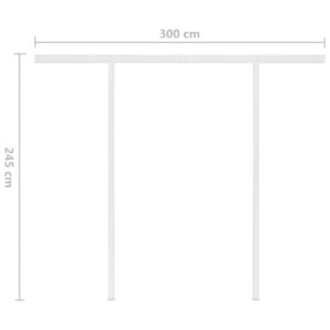 Ručne zaťahovacia markíza so stĺpikmi 3x2,5 m oranžovo-hnedá - Image 11