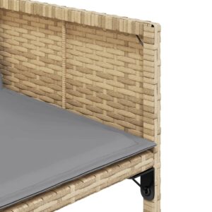 9-dielna záhr. jedálenská sada s vankúšmi mix béžovej polyratan - Image 7