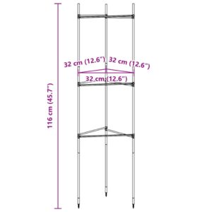 Mriežky na paradajky 8 ks 116 cm oceľ a PP - Image 11