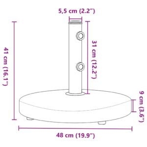 Podstavec pod slnečník pre Ø32/38/48 mm tyče 25 kg kruh - Image 9