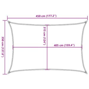 Tieniaca plachta 160 g/m² obdĺžniková terakotová 3,5x4,5m, HDPE - Image 10