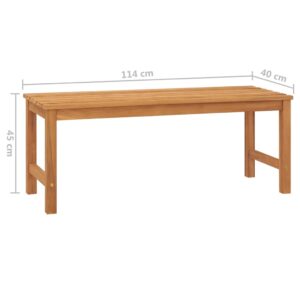 Záhradná lavica 114 cm masívne tíkové drevo - Image 6