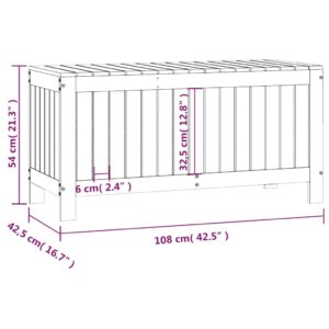 Záhradný úložný box 108x42,5x54 cm masívna borovica - Image 10