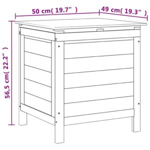 Záhradný úložný box 50x49x56,5 cm jedľové masívne drevo - Image 8